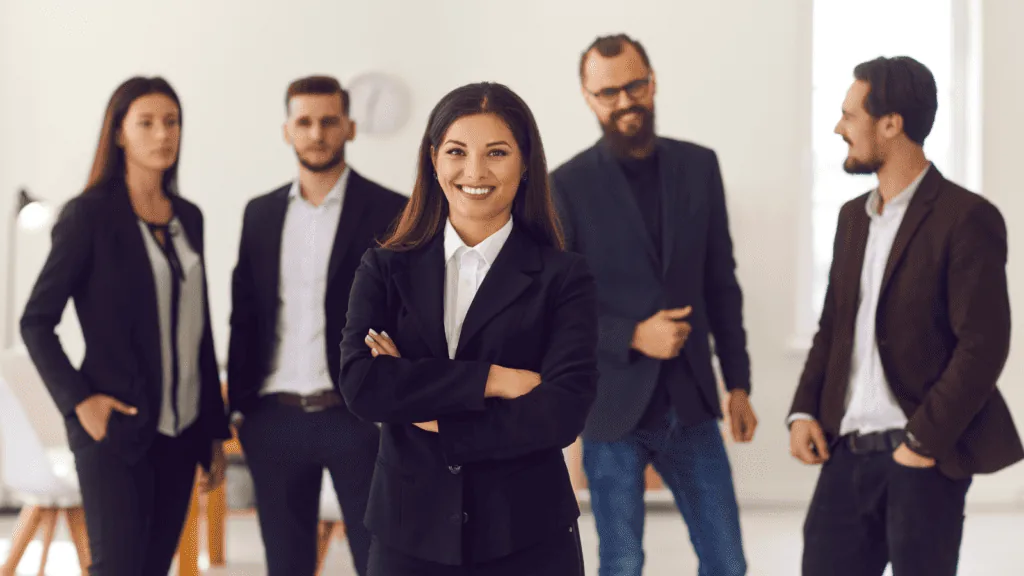 A team of emerging leaders at the front.