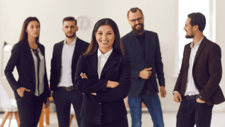 A team of emerging leaders at the front.