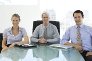 Succession planning matters to your team, in this picture a team with an older man plans for the future.