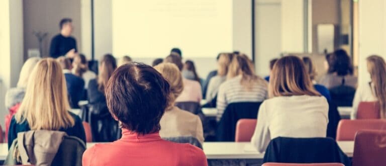A training room for frontline leadership.